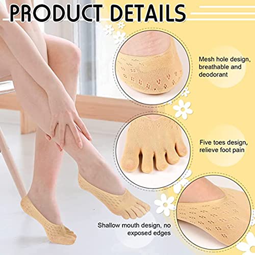 6 pares de meias de compressão ortopédica, femininos cinco dedos, meias de dedo dividido,meias de io