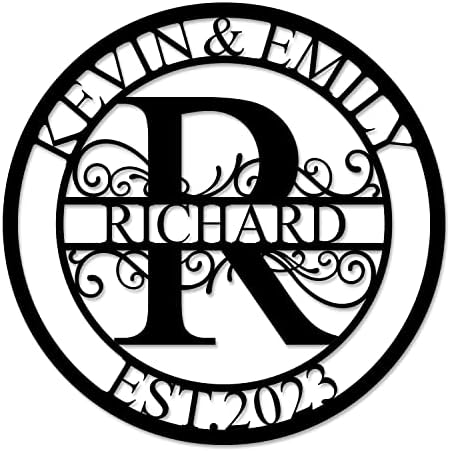 Custom Metal Last Name Sign - Personalized Split Letter Monogram Wall Art For Family, Wedding, Housewarming - View #5