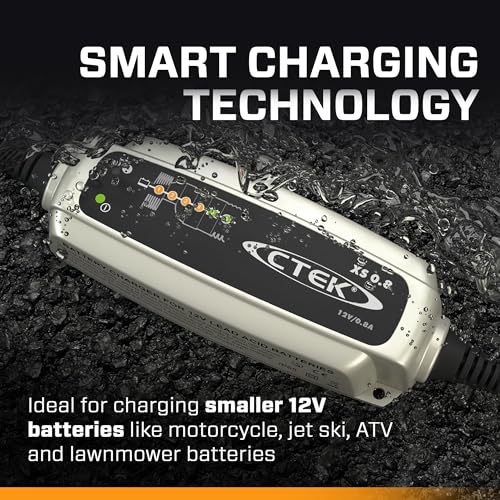 CTEK XS 0.8 Battery Charger 12V, Battery Tender Charger, Smart Battery Charger Motorcycle, ATV, JetSki, Watercraft, Lawn Mower, Battery Maintainer, Trickle Charger, Desulfation Mode (UK Model) - Image 4