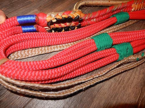 Alligator Bull Rope Red Nyon Pro 9X7 Lh 3/4" X 3/4" Soft Bull Riding Bull Riding - Ept Bull Ropes 16' #TOP5