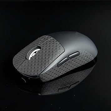Anti-Slip Grip Tape for Logitech G Pro X Superlight 1 & 2 | Pre-Cut Leather Mouse Skins | Sweat-Absorbent & Easy Installation Black Thin 0.3mm