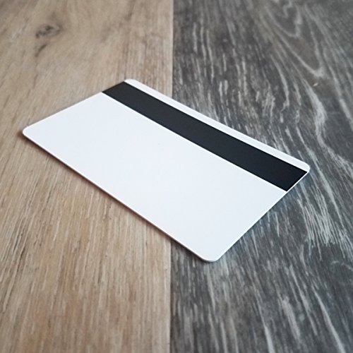 500 Pack - Premium Blank Plastic Gift/Photo ID Badge Cards- UNPROGRAMMED - CR80 30mil - USA Made - 1/2" Hico Magnetic Stripe - Printable for PVC ID Printers & Mag Strip Reader/Writers