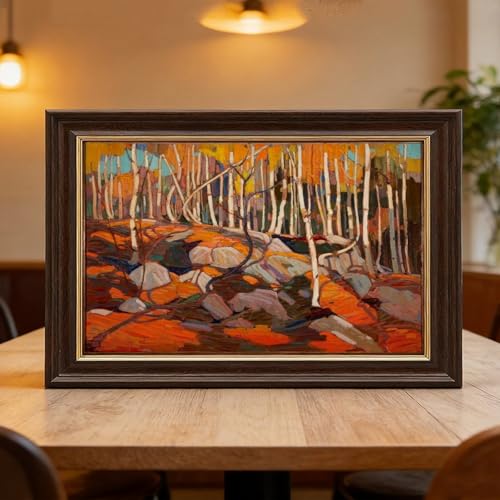 Toile Tom Thomson The Birch Grove - Décoration murale bureau - Cadre à suspendre