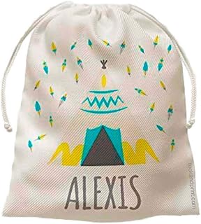 Bolsita personalizada Tipi. Bolsa merienda o muda de bebé. Elige tamaño y color del diseño. Guardería. Regalo recién nacido. VUELTA AL COLE