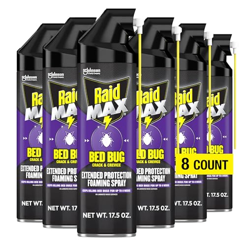 Raid Max Foam Bed Bug 17.5 Ounce (Pack of 6)