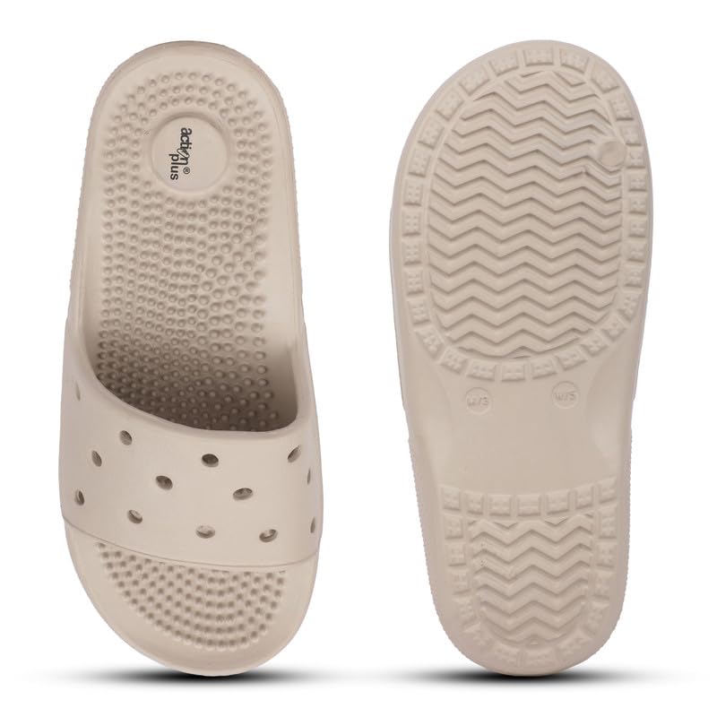 Image of ACTION Women's Casual Slip-On Slippers | Comfortable Textured Footbed | Lightweight Open-Toe Sandals for Daily Wear | Stylish Home & Outdoor Footwear