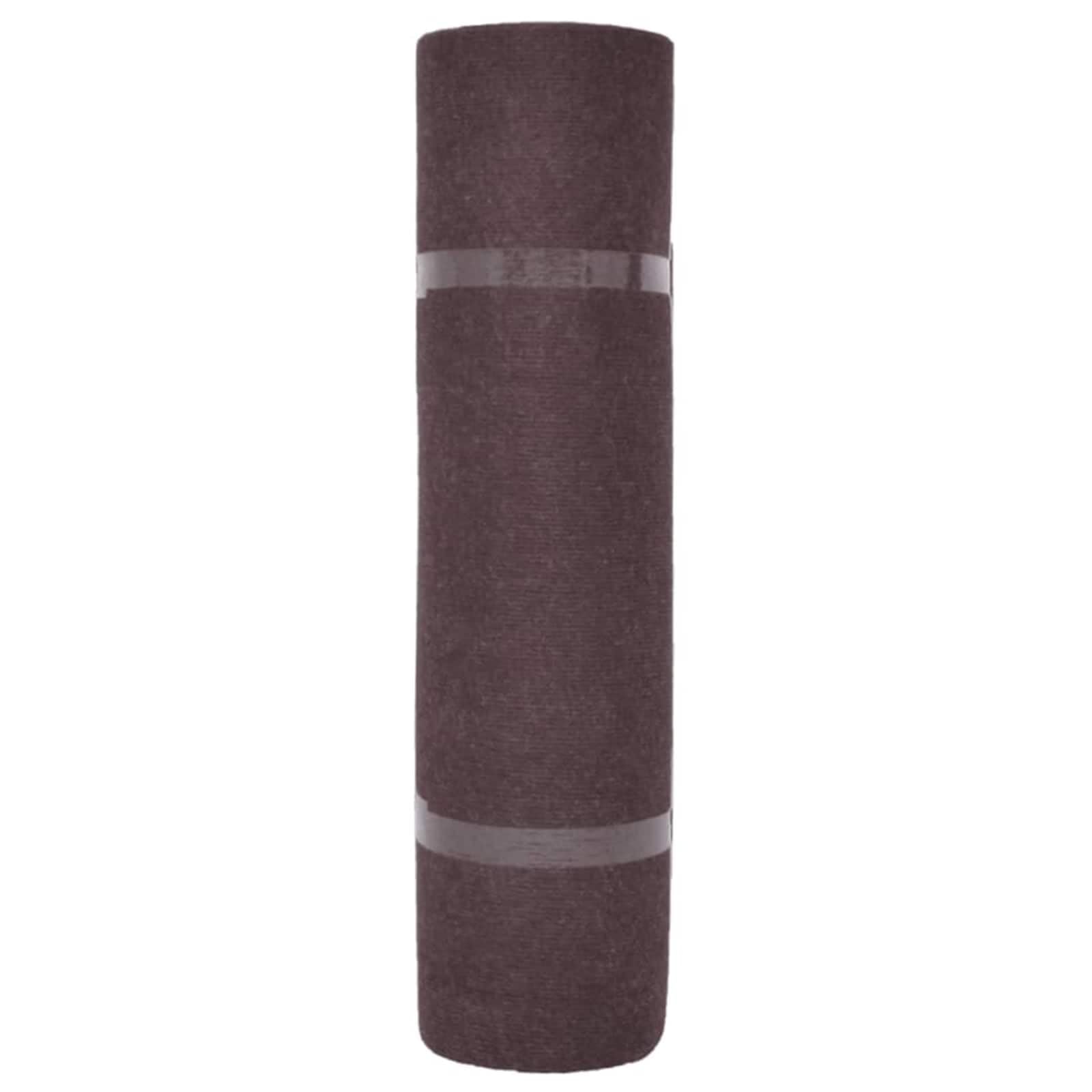 Alfombra de pasillo marrón 1,2 x 20 m – Alfombra acanalada de poliéster para pasillo, entrada y eventos – Alfombra enrollable con estructura mate para interiores