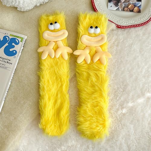 Image of TFTSR Crazy Funny Fuzzy Silly Socks for Kids Women,Girls Fluffy Slipper Novelty Fun Socks,Boy Men Cute Cozy Soft Animal Socks