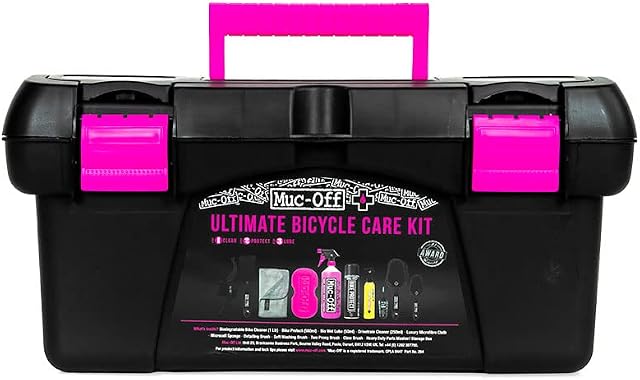 Muc-Off 284US Ultimate Bicycle Cleaning Kit - Must-Have Kit To Clean, Protect And Lube Your Bike - Includes Bike Cleaner, Brushes And More