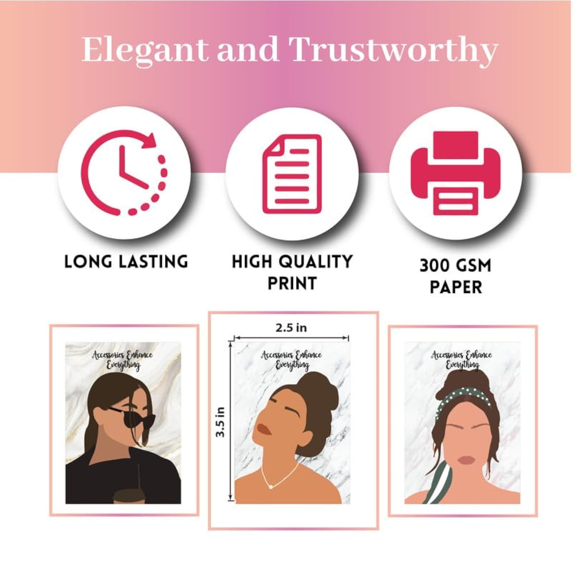Card Stock 300 GSM Thick Jewelry Display Tag Cards
