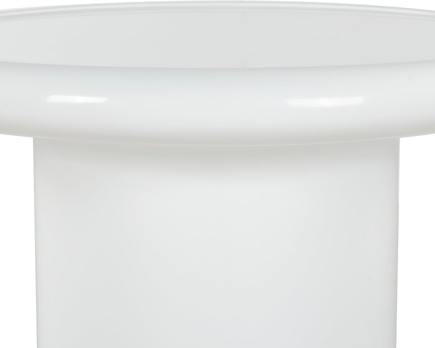SAFAVIEH Couture Collection - Lolita White Concrete Accent Table, Modern Round Top Side Table, High Gloss Finish, Fully Assembled (SFV2622B)