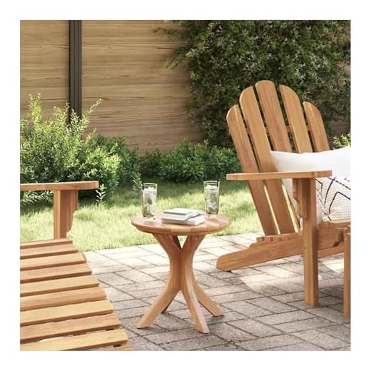 Solid Teak Round Outdoor Side Table