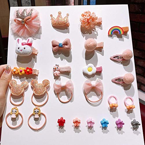 Caja de la tarjeta de pelo infantil y clips para bebé niña 5