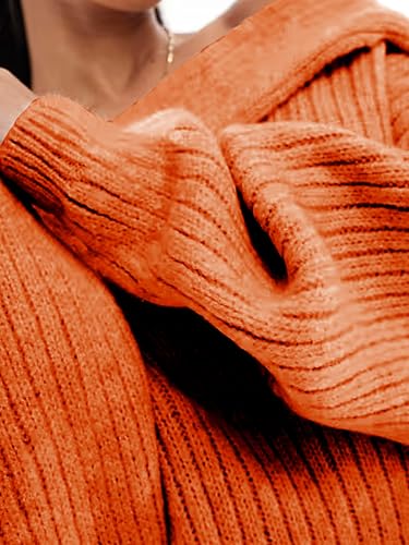 Women's 2025 Fall Oversized Off The Shoulder Sweaters Loose Long Sleeve Knit Pullover Tops3