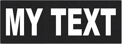 Custom Tactical ID Patch - 11x4, on 500 Denier Nylon Fabric with Hook Backing - Black