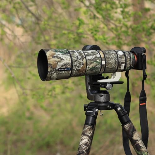 Image of ROLANPRO Waterproof Camouflage Cover for Sony FE 200-600mm F5.6-6.3 G OSS Protective Sleeve Case Clothing Raincover-#27 Jungle camo Waterproof