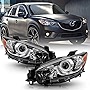 ACANII - For 2013-2016 Mazda CX-5 Halogen Models Projector Headlights Headlamps Assembly Replacement Driver & Passenger