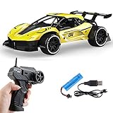 □□□ RC Cars-Lademodus □ Ausgestattet mit dem wiederaufladbaren Akku für den Messwagen für den Sender ist es dauerhafter als andere reguläre Spielzeugautos.Die wiederaufladbare Batterie kann ca. 15-20 Minuten unaufhörlich verwendet werden, was eine längere Unterhaltungsleistung bietet.Die mit dem Rennwagen gelieferte USB-Linie bietet mehr Komfort, um zu berechnen.Der Controller benötigt eine AA-Batterie (nicht einschließen).