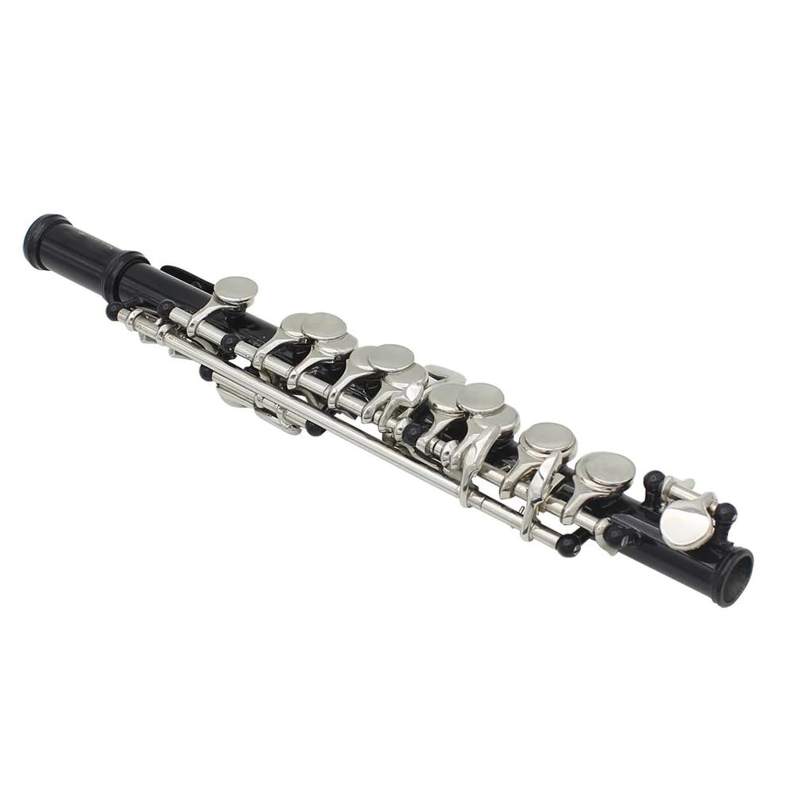Professionale Flauto Traverso Flauto A 16 Fori Laccato Nero, Tasti In Argento, Piccolo, Cupronichel, Tono C, Flauto Di Medie Dimensioni Con Scatola