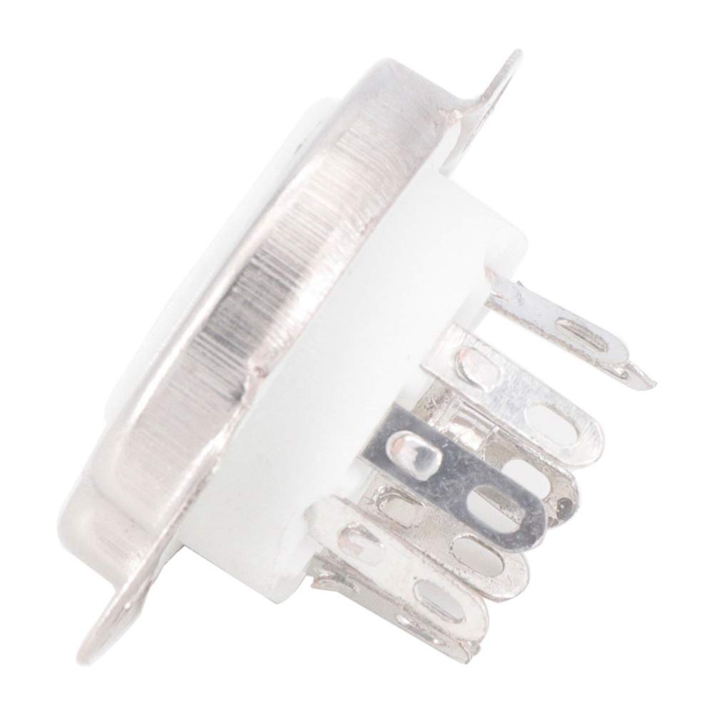 Haude 10 PièCes en CéRamique B9A Plaqué Or 9Pin Tube à Vide Prise Panneau Chassis Support pour ECC81 ECC82 ECC83 EL84 6922 Tube à Vide