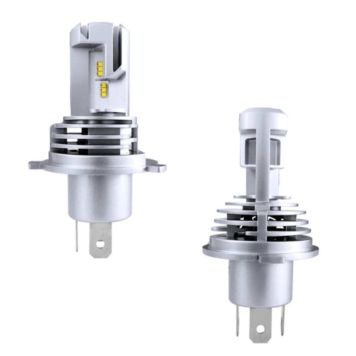 SECFOU Lampadine Ampia Auto 5000lm di LED 6500k 55w e per 9003 H4 Chip Legato Zes Alluminio , Illuminazione Basso Consumo , 2 Pezzi per Fari Anteriori Sinistro e Destro