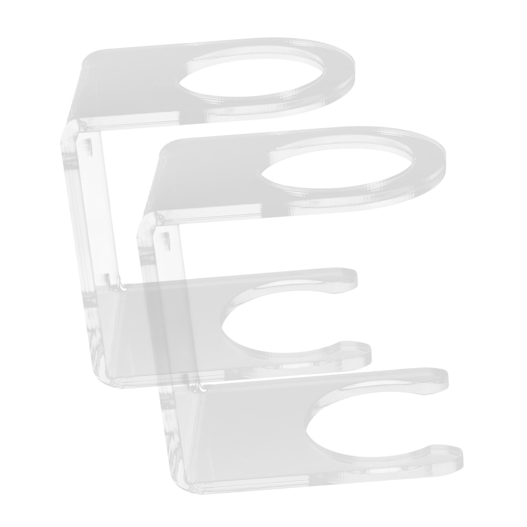 Toyvian Modern Baseball Decor Wall Mount Holder 2pcs Acrylic Display Casing for Signed Baseballs and Bats