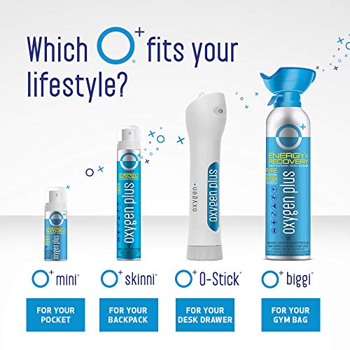 Oxygen Plus – O+ Biggi 6 Pack | Portable Oxygen Can | 99.5% Pure O2 | Natural Wellness Supplement To Boost Energy & Recovery | 50+ Uses Per 11 Liter Canister #TOP4