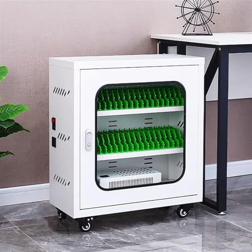 Gabinete de carga móvil para teléfonos celulares, estación de carga USB de 40 ranuras con ruedas y bloqueo seguro para dispositivos para escuelas, oficinas y espacios públicos.