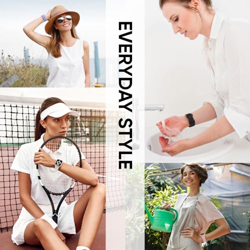 Image of Adorique 3-in-1 Compatible for Apple Watch Band 40mm 41mm 42mm 44mm 45mm 46mm, Soft Silicone Sport Strap for iWatch Series SE 10 9 8 7 6 5 4 3