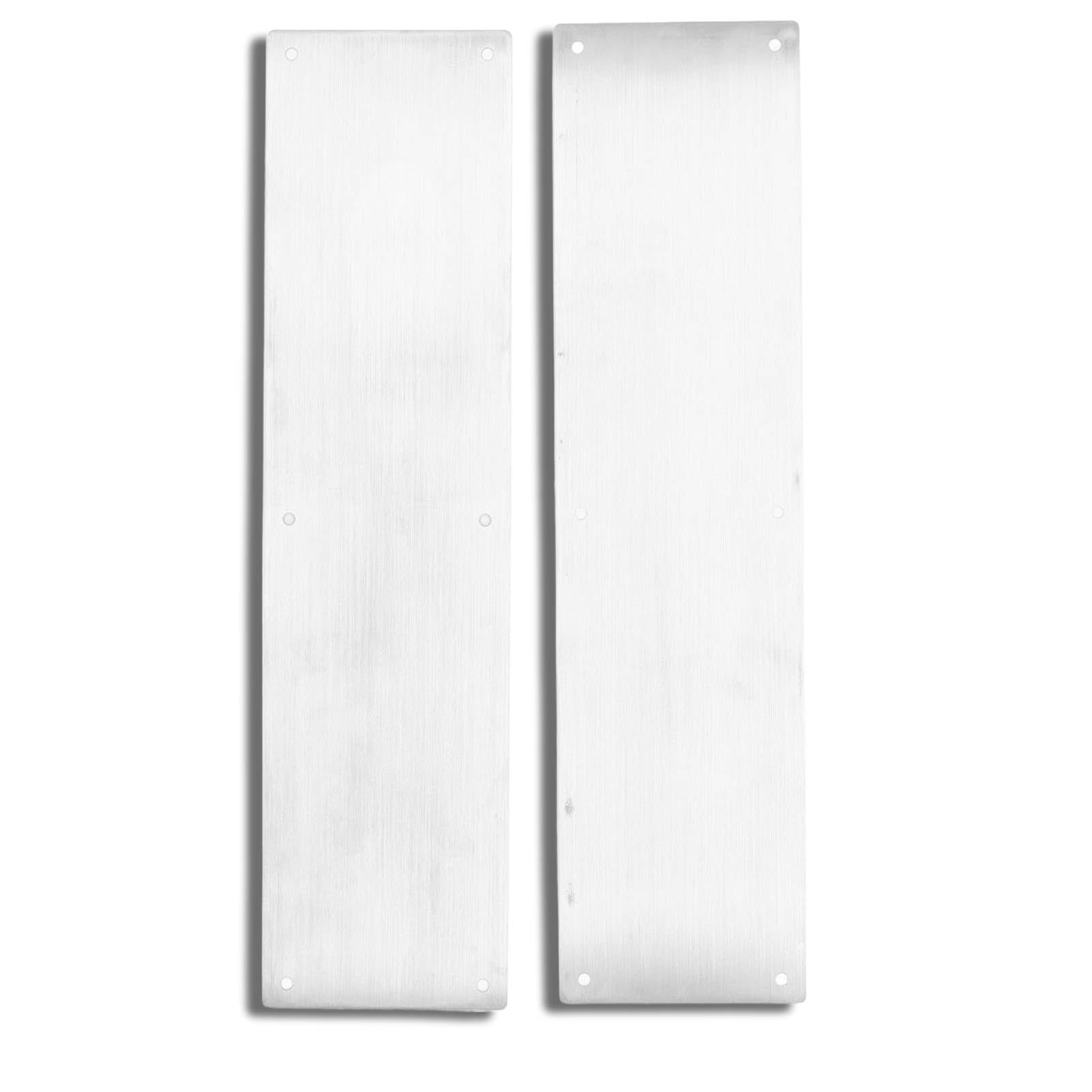 Placa de protección para puerta de acero inoxidable, 2 piezas Placa de protección rectangular para puerta exterior Placa de protección contra rayones con 12 tornillos para puerta