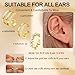 Dochais Ear Cuffs Non-Piercing Earrings for Women Cute Small Clip-On Cartilage Earring 14k Gold Plated Dainty Fake Piercings Earings Gold Style3