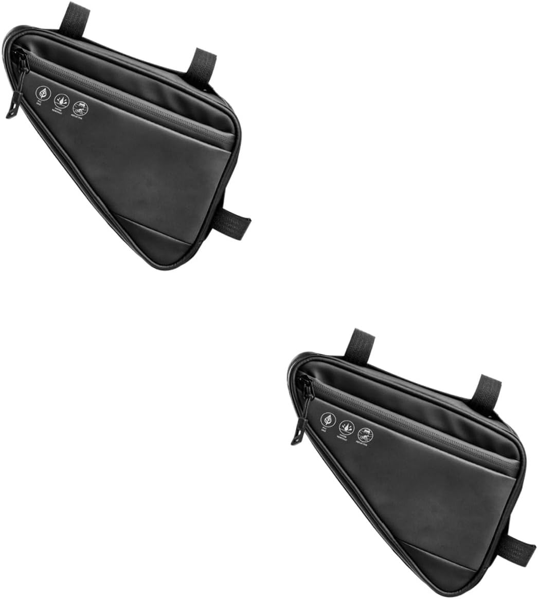 Kisangel 2pcs Triangle Frame Bag for Cycling Bike Bag Mountain Bike Storage Pouch Road
