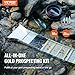 VEVOR 50 Inch Folding Sluice Box Gold Panning Kit, 23pc Gold Prospecting Equipment Kit with Gold Pan, Classifier Screen, Separating Magnet, Backpack and More