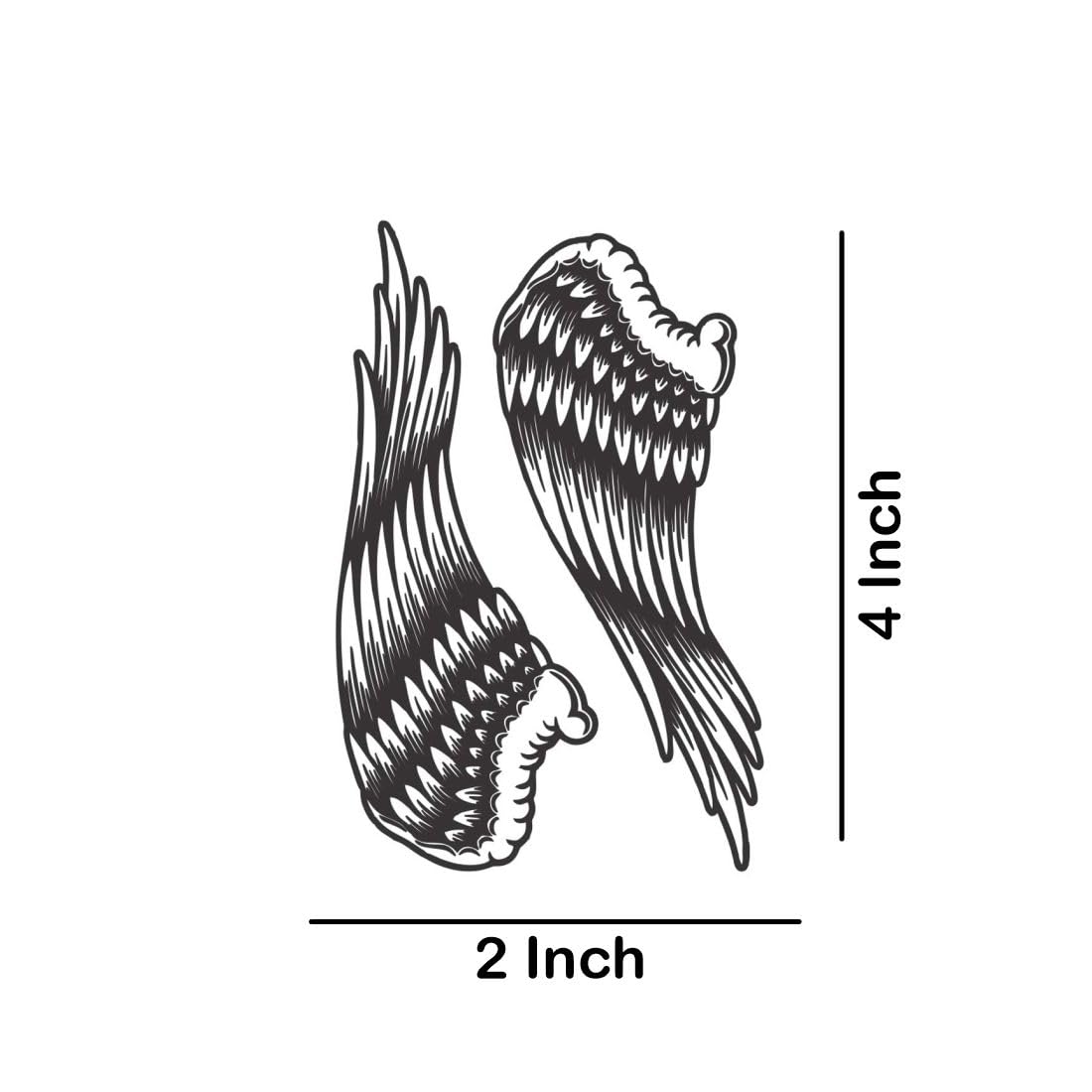 Temporary Tattoowala Wings Temporary Black Tattoo Stickers For Male And Female Fake Tattoo Waterproof body Art 1