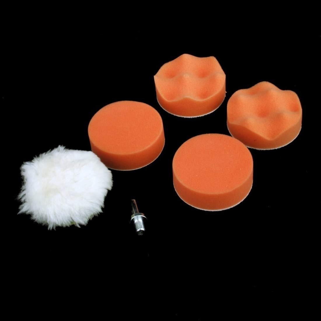 DIY Crafts 1 Set, 4" inch Set, Wax Car Polishing Buffing Pad Wool Pad Kit and Felt Pads with Universal Drill (1 Set, 4" inch Set) 4