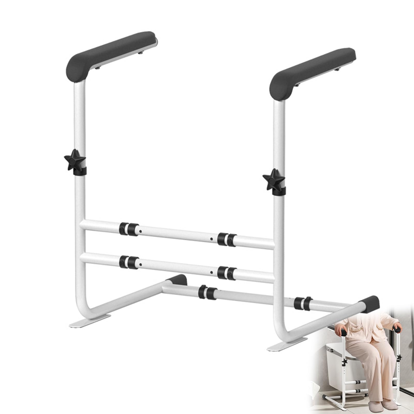 Ayuda para Levantarse del Sofá y Sillón para Personas Mayores, Soporte Ajustable con Capacidad de 200 kg, Altura y Anchura Regulables, Asas Antideslizantes – Ayuda a la Movilidad para Sillón y Sofá