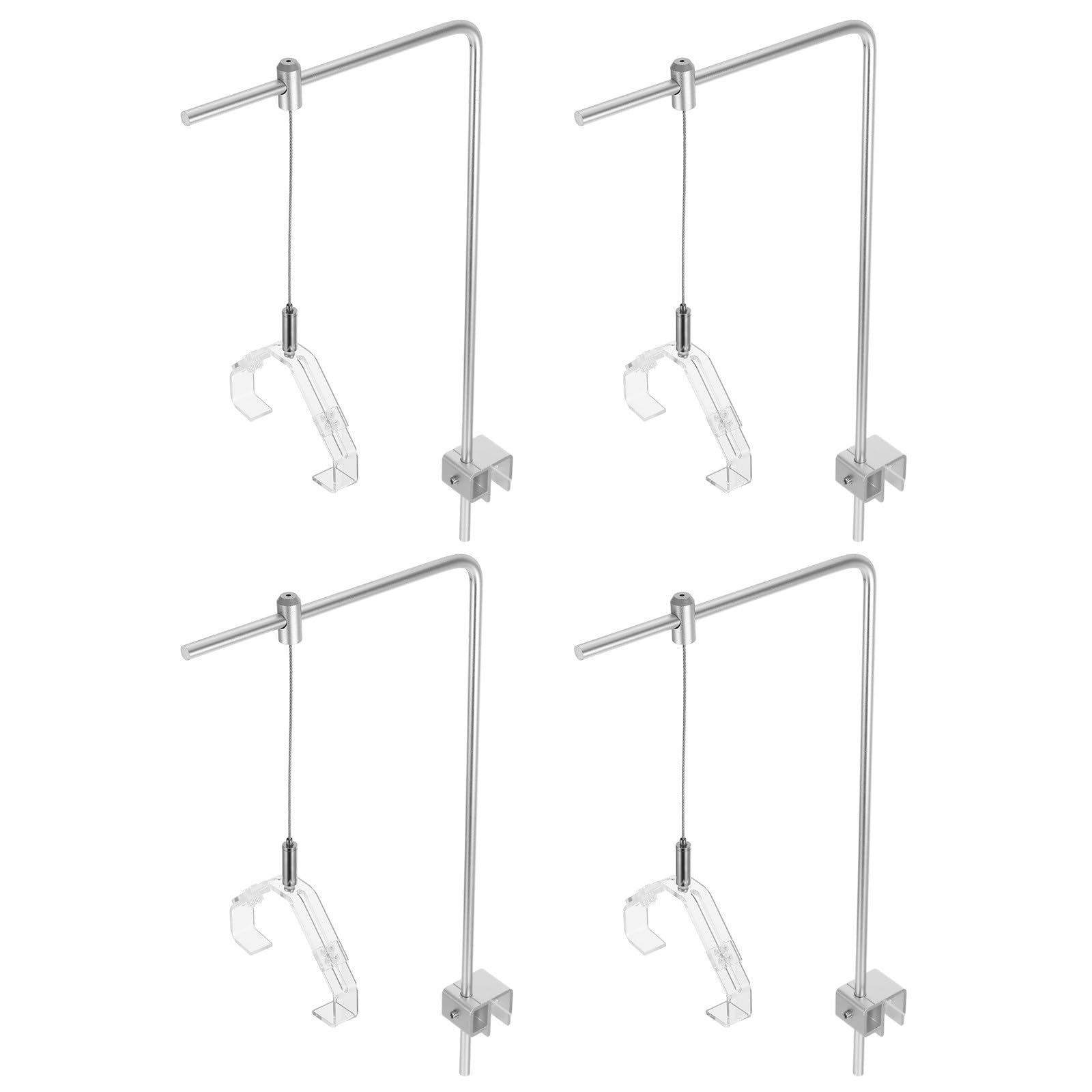 4 Stück Verstellbares Aquarium Lampenstativ mit Klemme