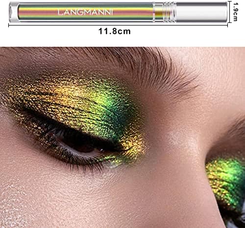 Metallic Liquid Eyeshadow 3 Colors Chameleon Eyeshadows Professional Makeup Eye Shadow Diamond Shimmering Eye Looks Glitter Multichrome Quick Drying Long Lasting Eyes Makeup Set for Women Girl
