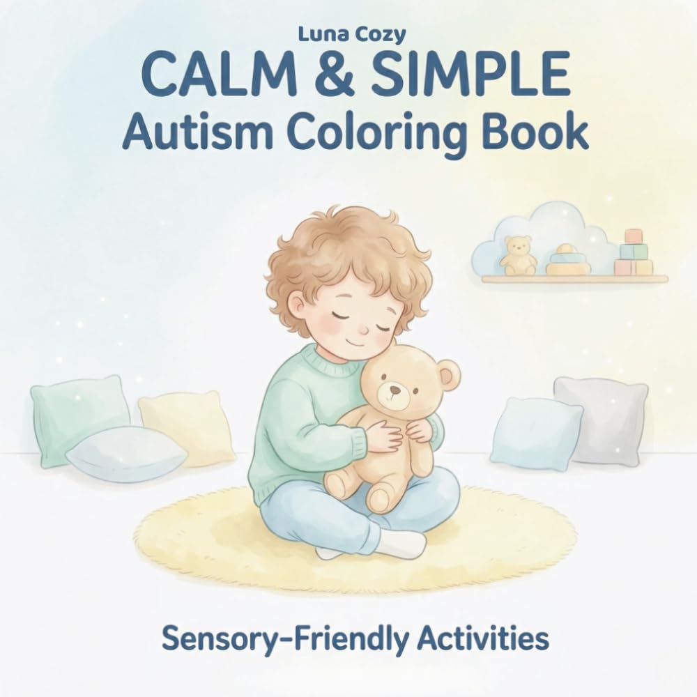 Autism Awareness Coloring Book: A Calm and Simple Coloring Book for Kids, Teens, and Adults with Sensory-Friendly Designs and Easy Pages for Relaxation and Focus