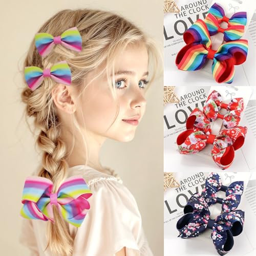 3PCS Lazos para el Cabello para Niñas Hechos a Mano Lazos de Cinta Grosgrain Coloridos Clips Alligator Accesorios para el Cabello para Niñas Pequeñas, Adolescentes y Niñas (Black Hot Stamping) miniatura 2