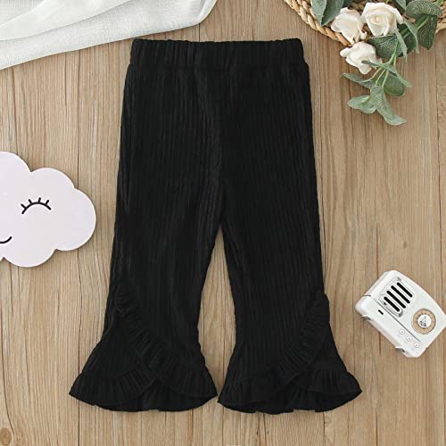 Toddler Girls Summer Pants Solid Color Trousers for Girls Clothes Fashion Girls Ruffle Leggings2