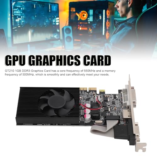 Tarjeta gráfica GPU GT 210 DDR3 de 64 bits con HDMI y ventilador para PC de formato pequeño 4