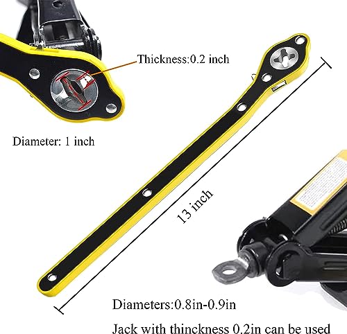 Image of Auto Labor Saving Wrench, Car Jack and Lug Wrench Handle, Scissor Jack, Tire Wheel Lug Wrench for Motorcycle, Car, SUV