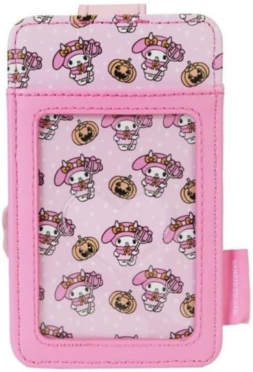 Loungefly Sanrio My Melody Halloween Cardholder - Pink, Cartoon Devil Design, Heart-Shaped ID Slot, 4 Card Slots, Faux Leather, Compact Cardholder for Young Females & Sanrio Fans - Image 4