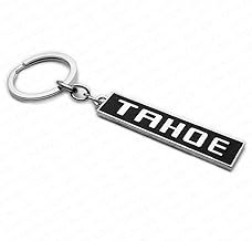 1Pc Tahoe 3D Logo Sport Alloy Car Truck Home Key Keychain Ring Decoration Gift (Black)