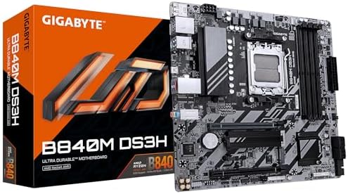 Placa Mãe Gigabyte B840M DS3H (AM5/4xDDR5/HDMI/DP/USB 3.2/M.2)