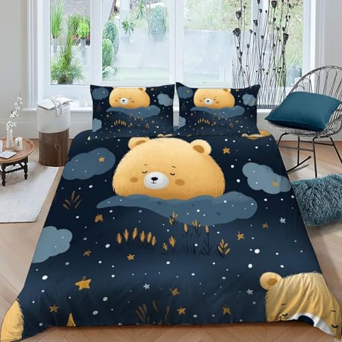 Ensemble housse de couette 3D oursons pour une chambre d'enfant douce - 3
