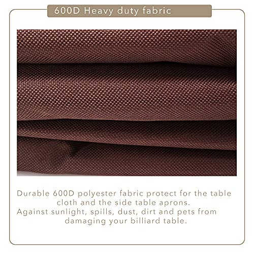 7/8/9Ft Heavy Duty 600D Polyester Canvas Billiard Pool Table Cover(7 Colors Available) (Coffee Brown, 7-Foot) #TOP3