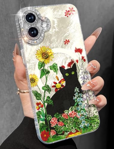 Coque iPhone 17 Magsafe chat noir esthétique et mignonne Toycamp