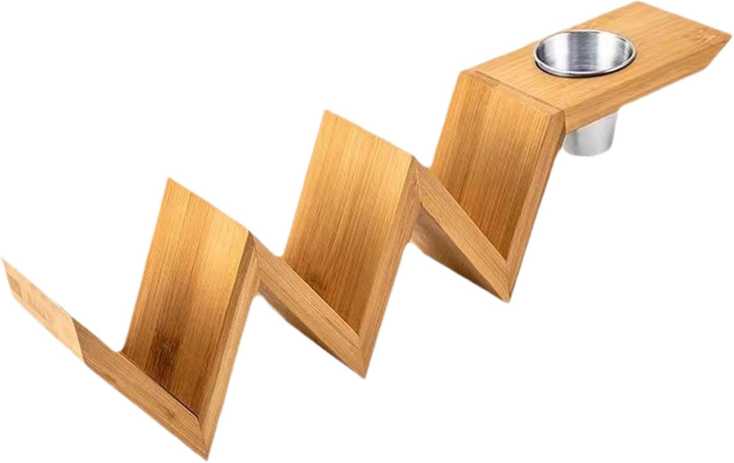 Bamboo Taco Holder Mexican Pizza Roll Shelf, Kitchen Utensils Multiuse Tableware Pancake Holder Taco Shell Holder for Hotel, with Bowl